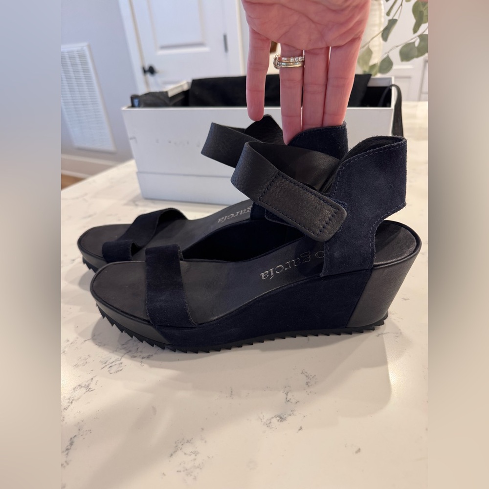 Pedro García Francesca Platform Sandals – Navy Castoro – Size 40